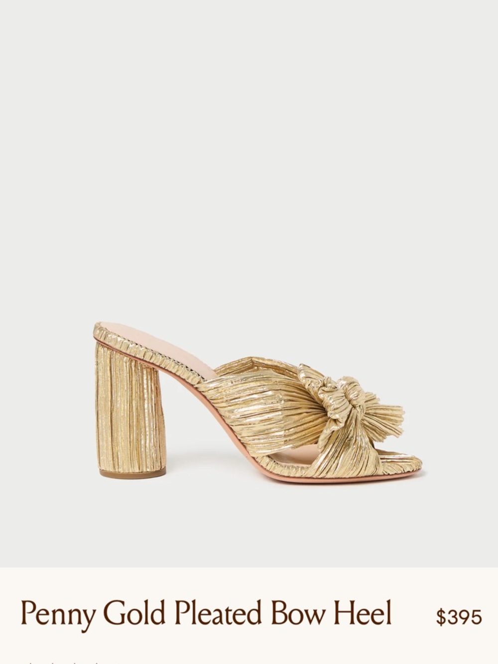 Loeffler Randall Penny Gold Pleated Heel